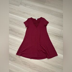 Love Life mini maroon dress